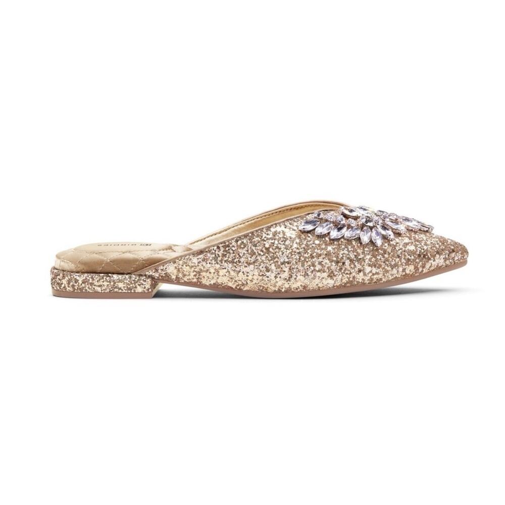 Birdies the Swan Jeweled Pointed Toe Mules sz 9 retail $190! Worn once, like NIB - Picture 2 of 5